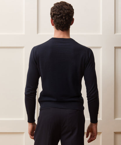 Todd Snyder Cotton-Cashmere V-Neck - Navy