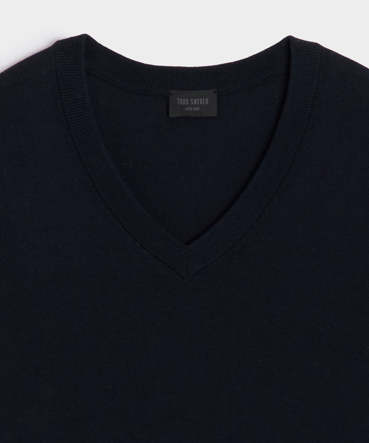 Todd Snyder Cotton-Cashmere V-Neck - Navy