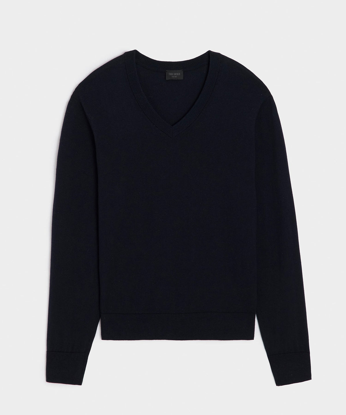Todd Snyder Cotton-Cashmere V-Neck - Navy