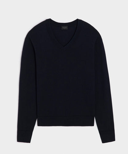 Todd Snyder Cotton-Cashmere V-Neck - Navy