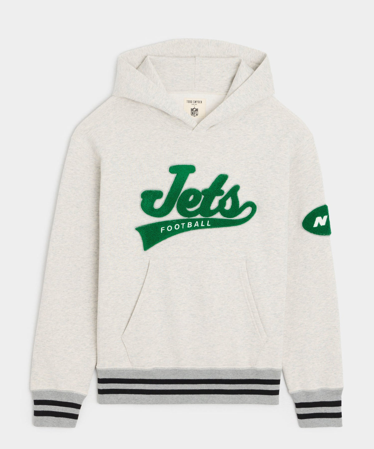 Todd Snyder Todd Snyder by Fanatics for NFL Jets Oversized Fleece Hoodie - Eggshell