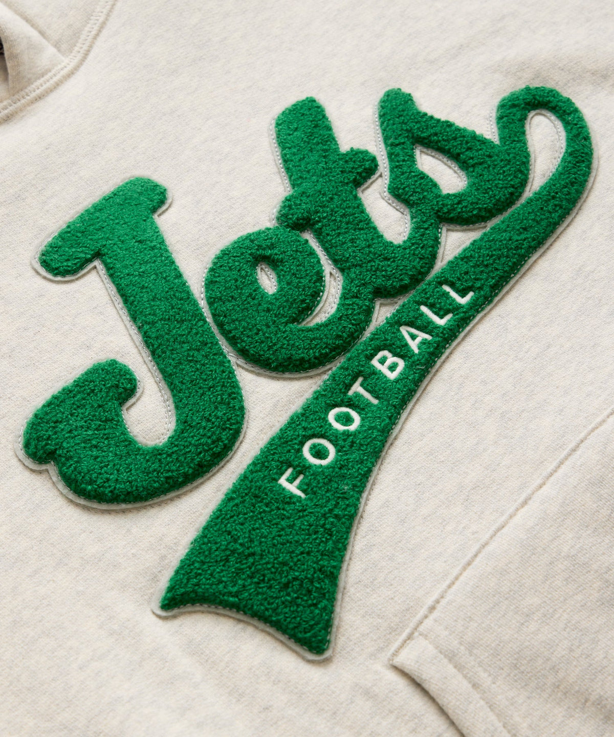 Todd Snyder Todd Snyder by Fanatics for NFL Jets Oversized Fleece Hoodie - Eggshell