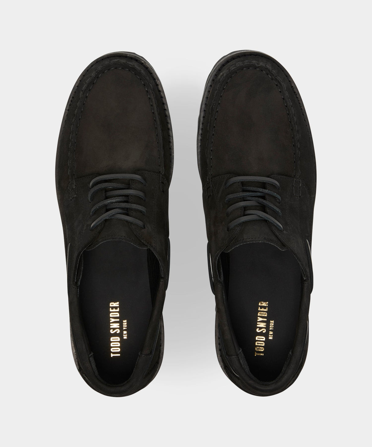 Todd Snyder Lug Sole Boat Shoe - Black
