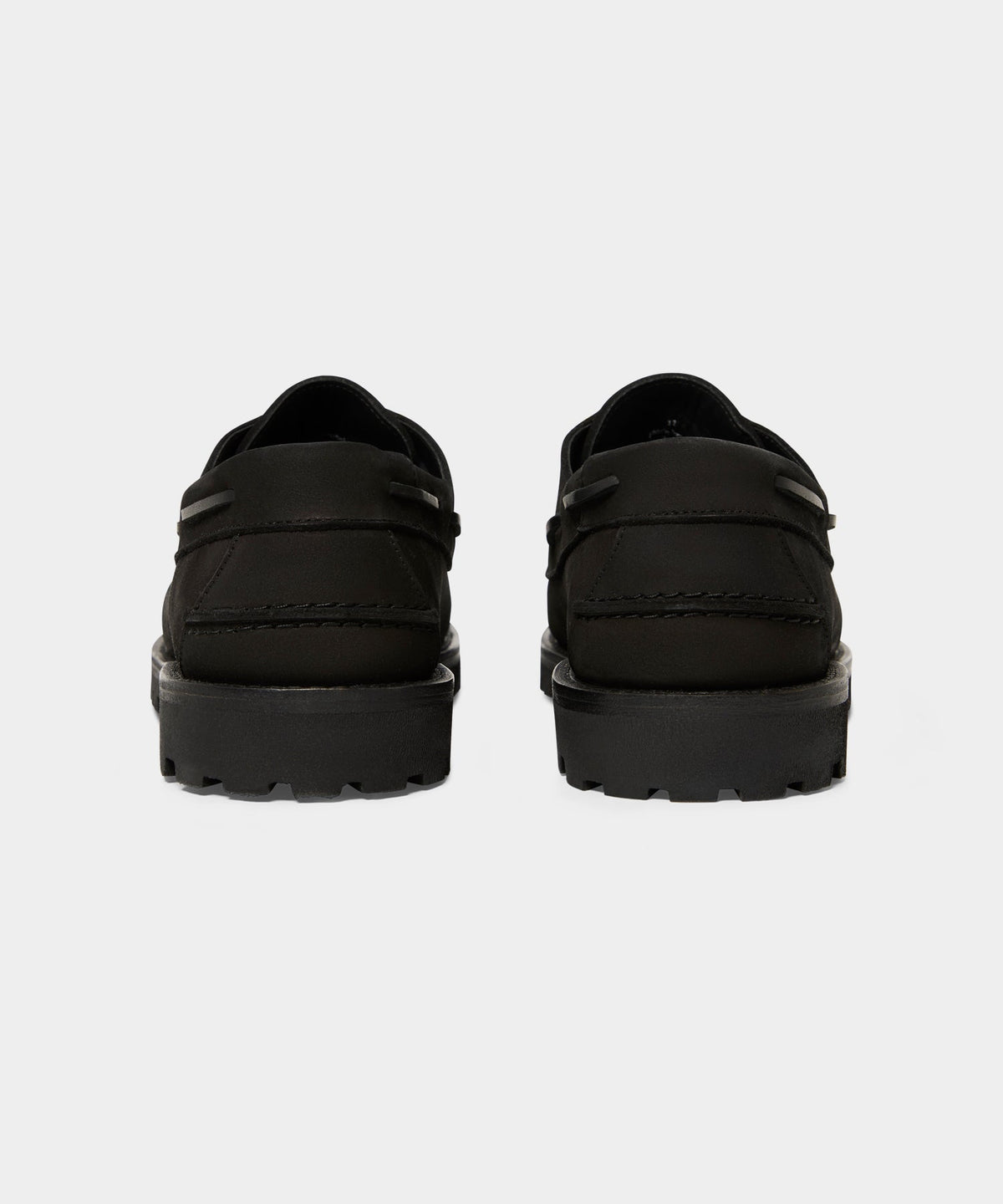 Todd Snyder Lug Sole Boat Shoe - Black