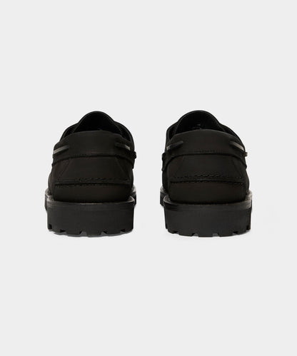 Todd Snyder Lug Sole Boat Shoe - Black