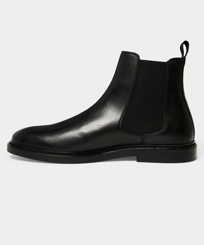 Todd Snyder Leather Chelsea Boot - Black