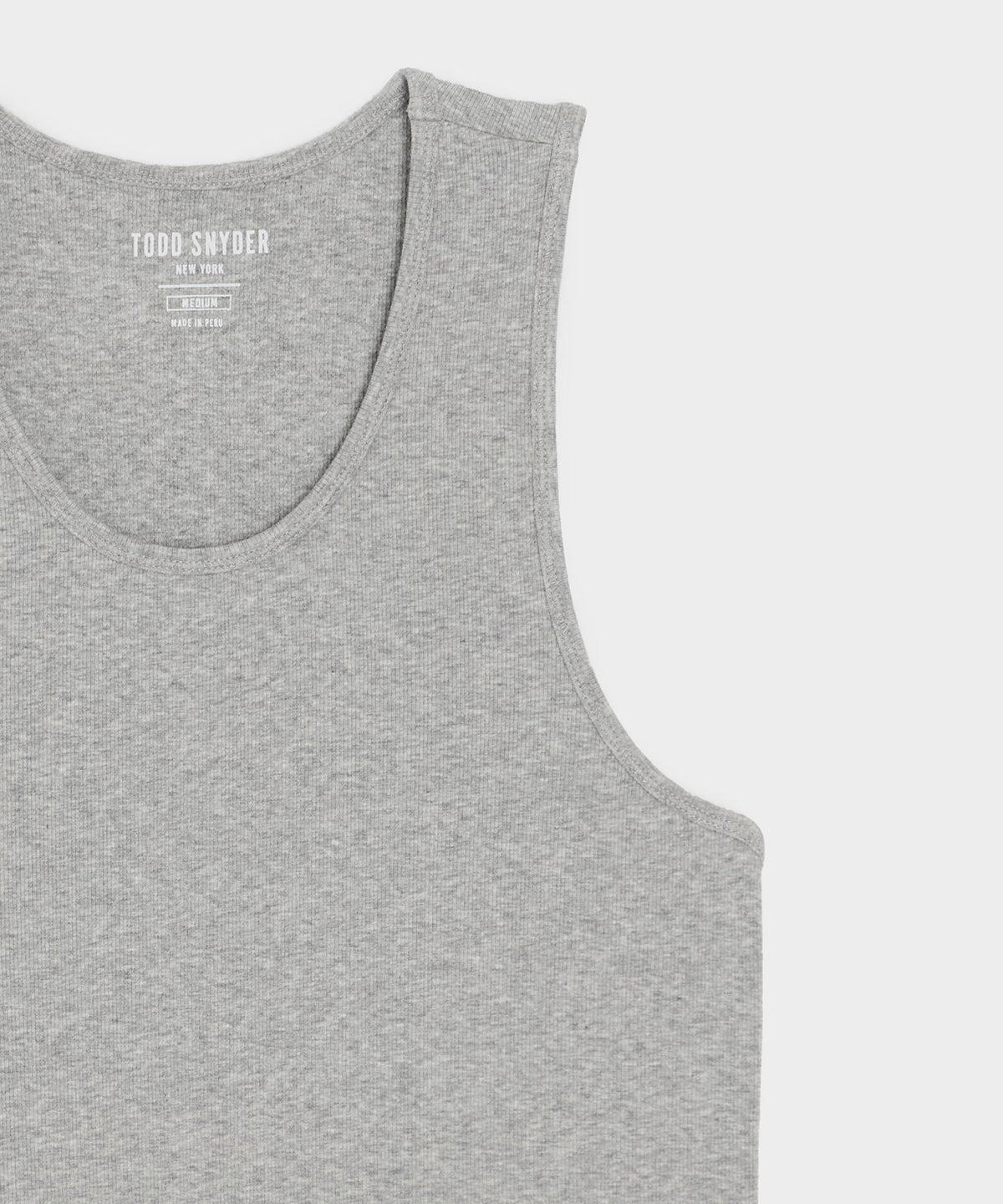 Todd Snyder Slim Ribbed Tank - Grey Heather