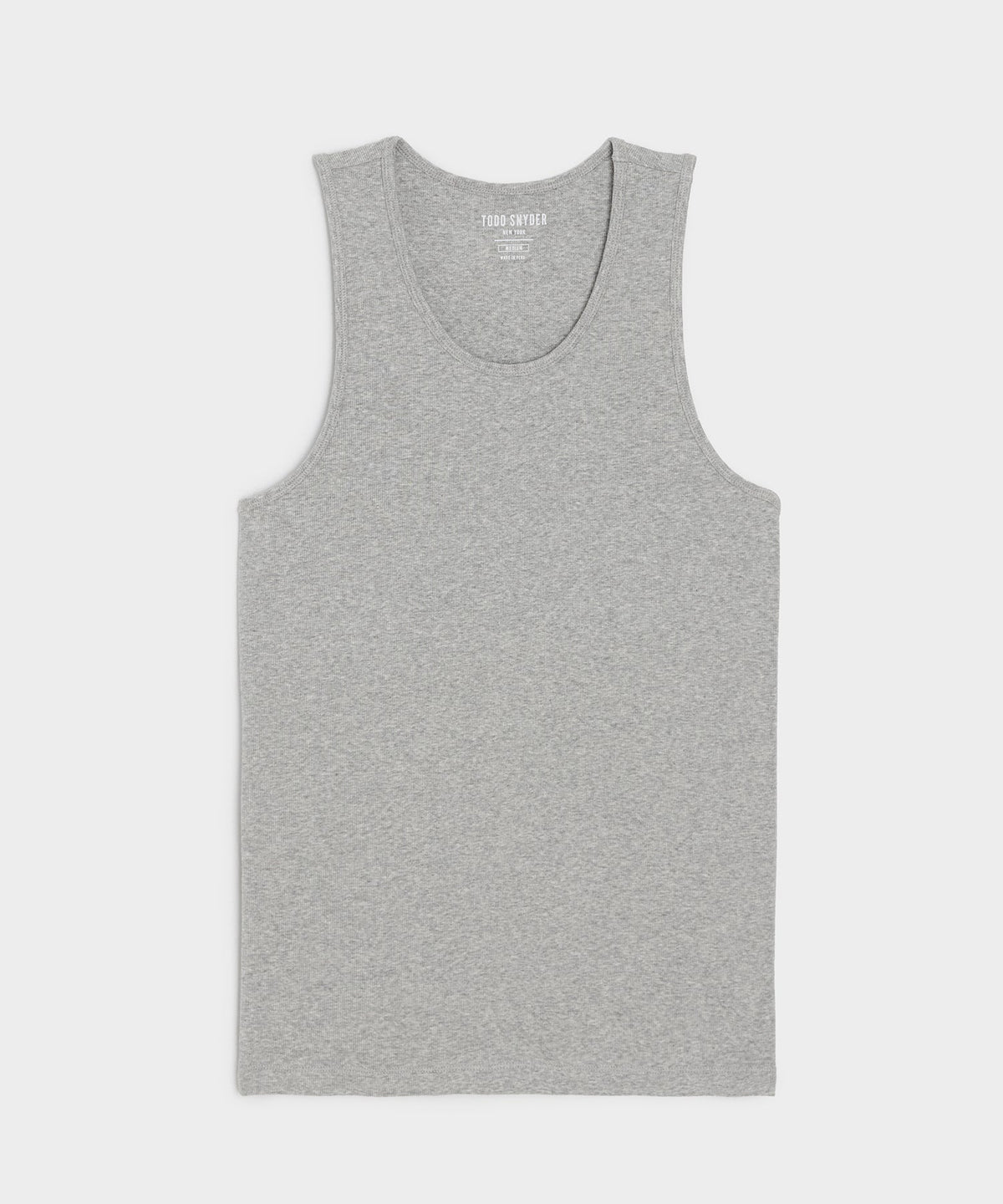 Todd Snyder Slim Ribbed Tank - Grey Heather