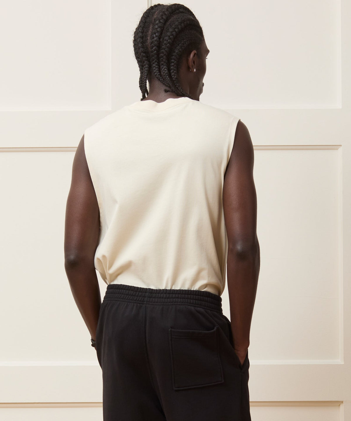 Todd Snyder Boxy Jersey Muscle Tank - Chalk