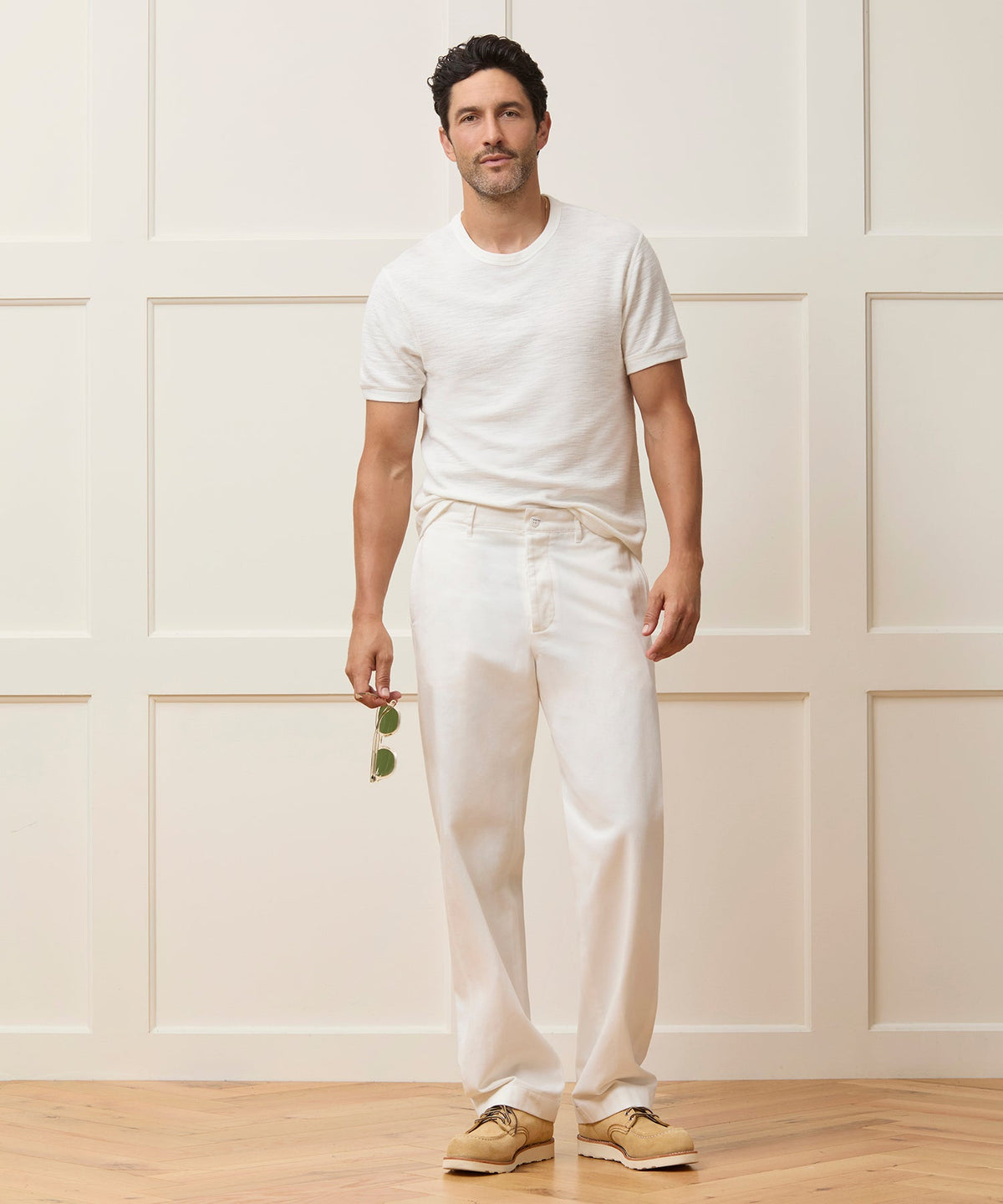Todd Snyder Lightweight Mini Waffle Tee - Antique White