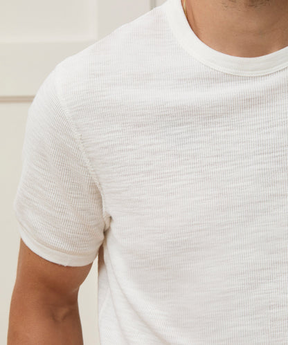 Todd Snyder Lightweight Mini Waffle Tee - Antique White