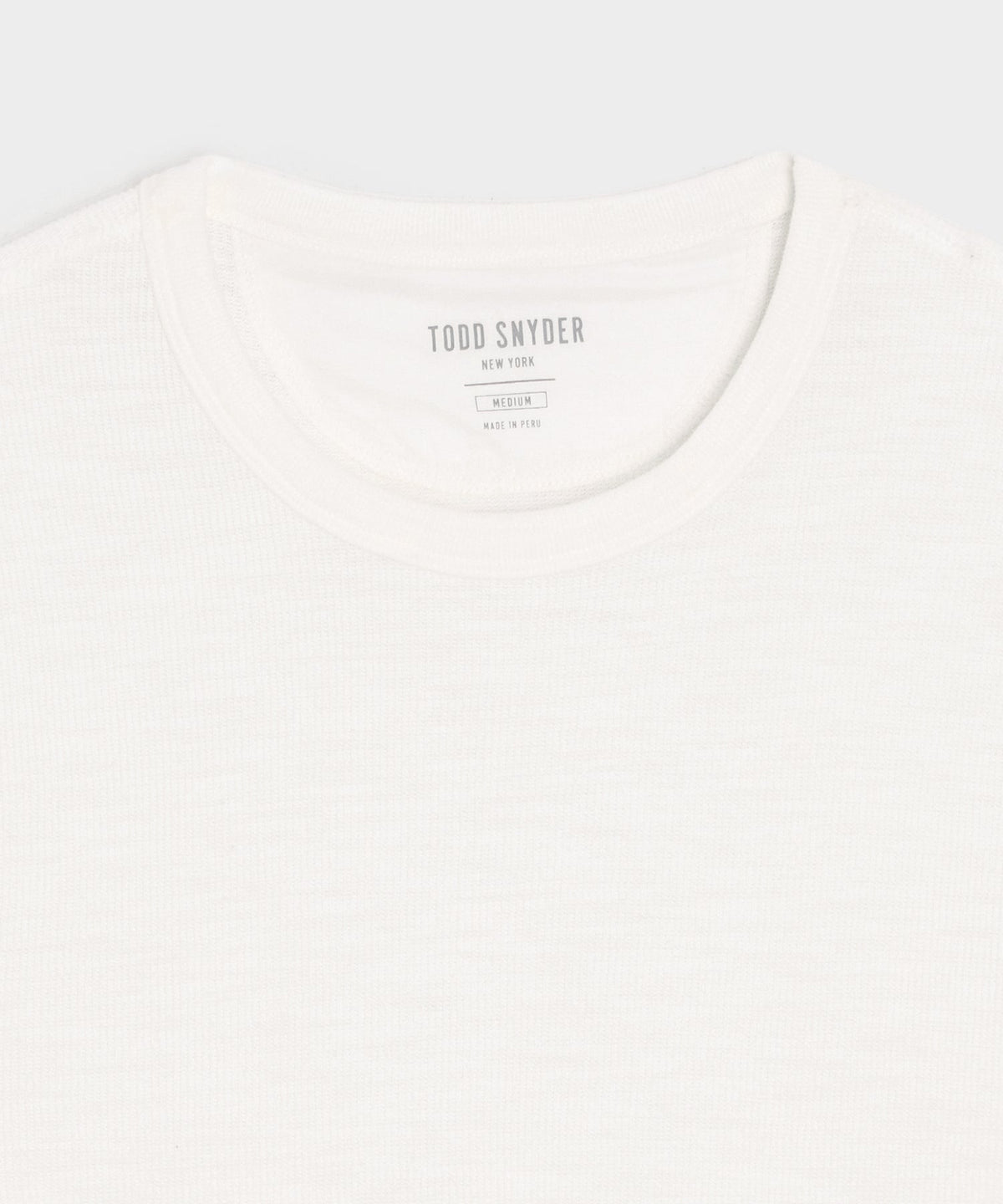 Todd Snyder Lightweight Mini Waffle Tee - Antique White