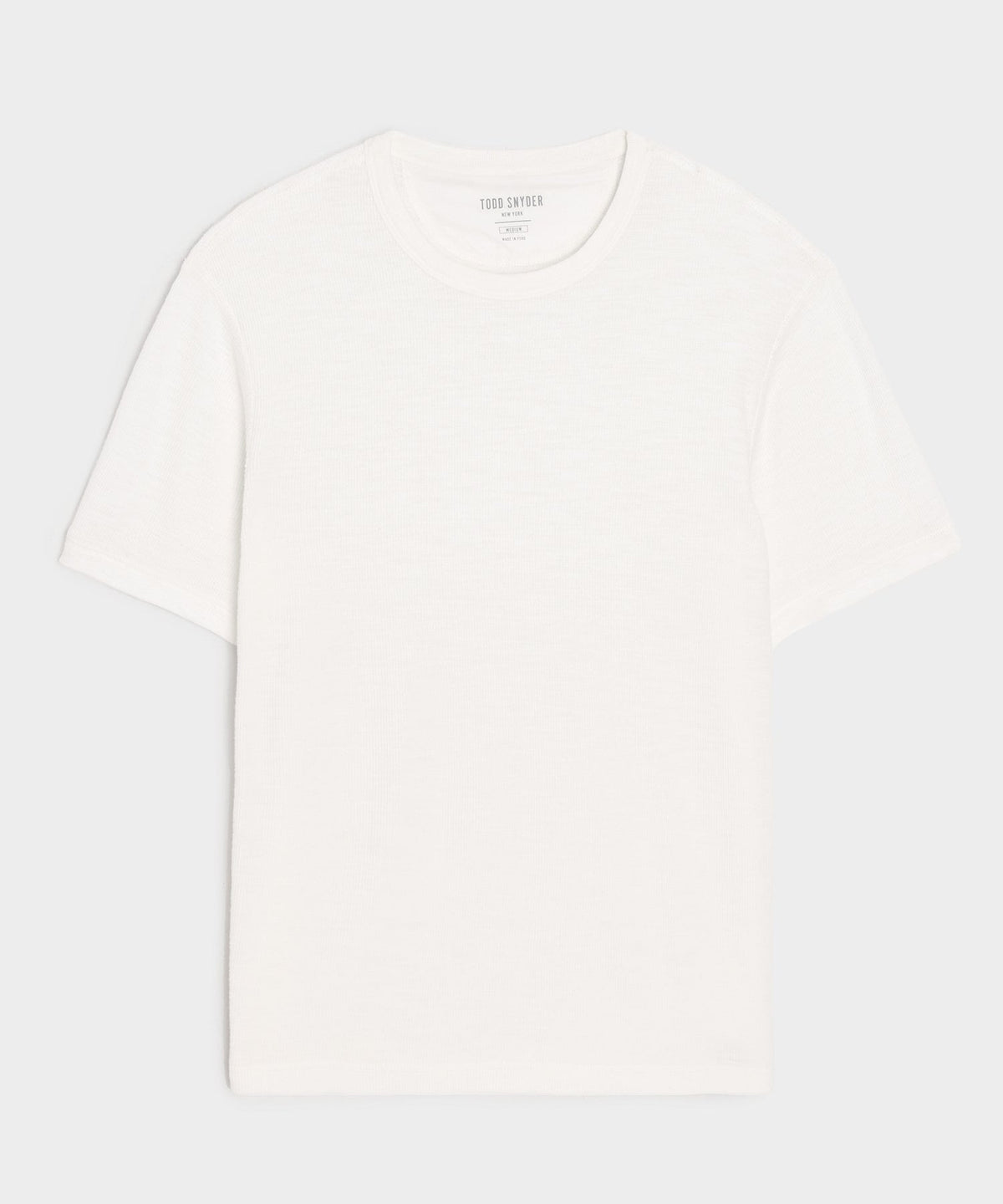 Todd Snyder Lightweight Mini Waffle Tee - Antique White