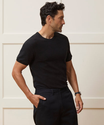 Todd Snyder Lightweight Mini Waffle Tee - Blacktop