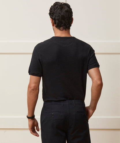 Todd Snyder Lightweight Mini Waffle Tee - Blacktop
