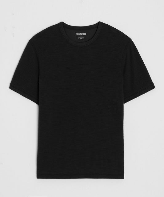 Todd Snyder Lightweight Mini Waffle Tee - Blacktop