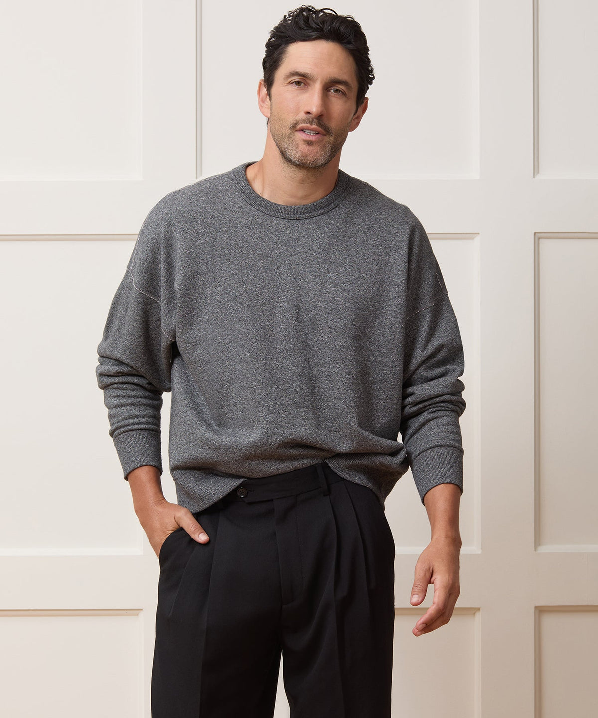 Todd Snyder Soho Sweatshirt - Salt And Pepper