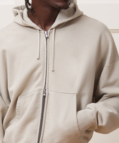 Todd Snyder Soho Full-Zip Sweatshirt - Stone
