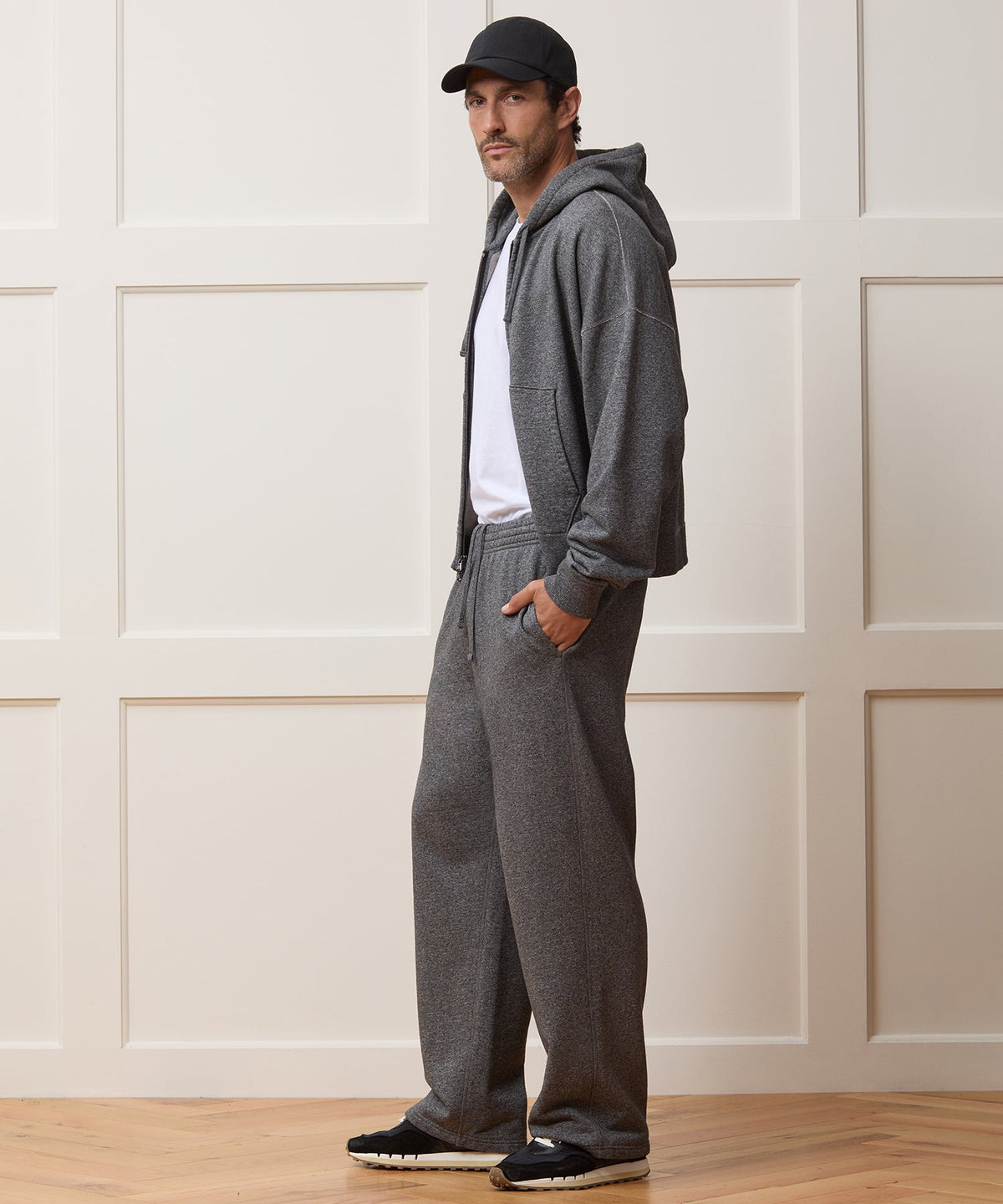 Todd Snyder Soho Sweatpant - Salt And Pepper