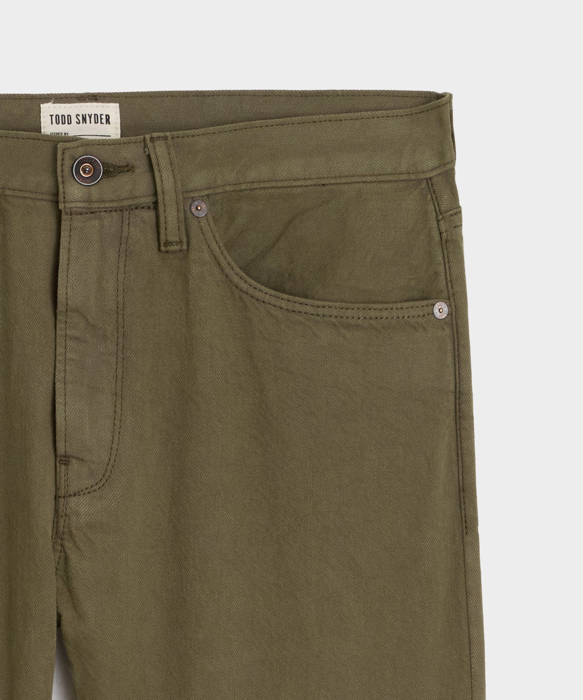 Todd Snyder Slim Garment-Dyed Jean - Olive