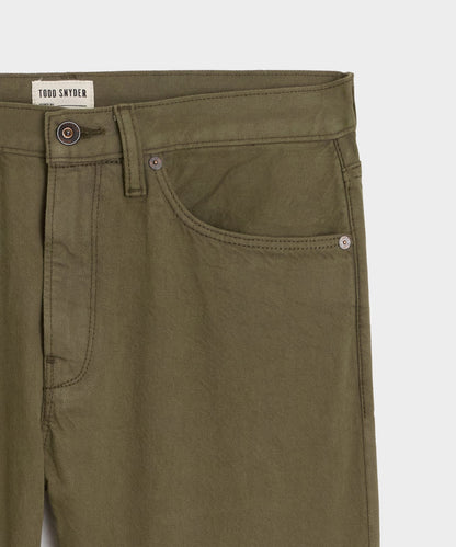 Todd Snyder Slim Garment-Dyed Jean - Olive