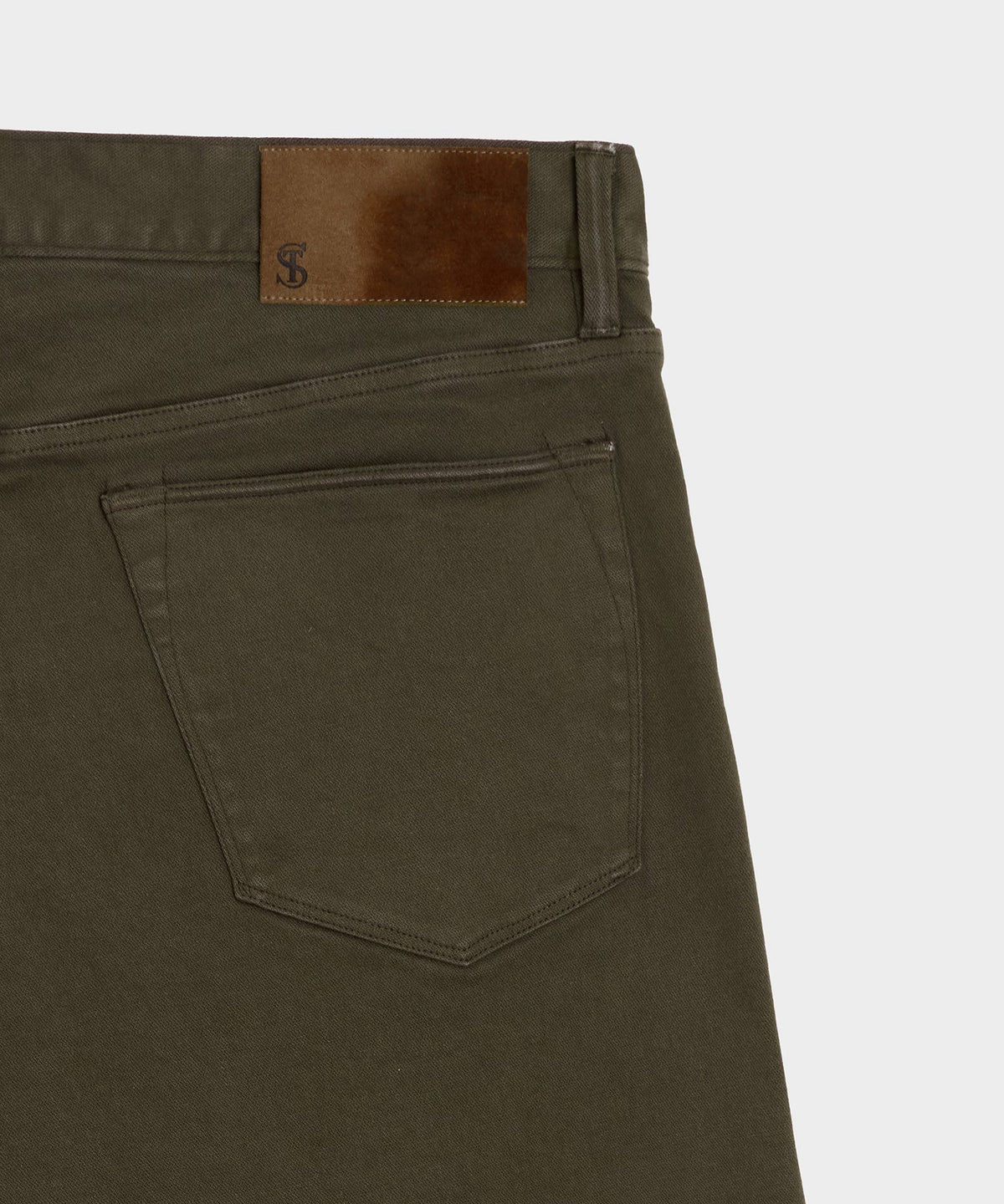 Todd Snyder Slim Fit 5-Pocket Chino - Olive Vine