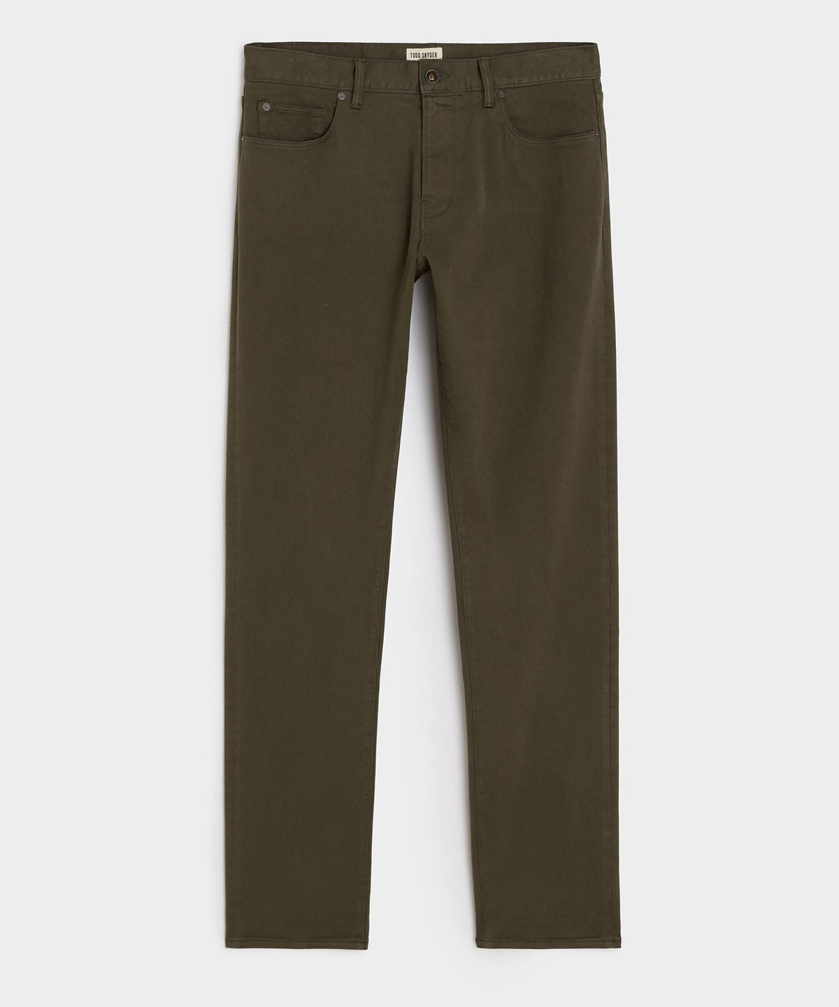 Todd Snyder Slim Fit 5-Pocket Chino - Olive Vine