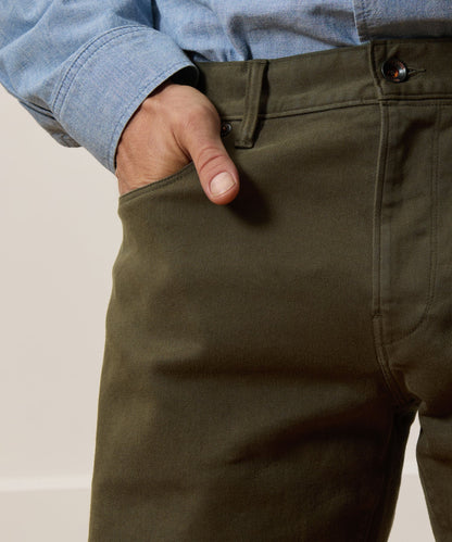 Todd Snyder Slim Fit 5-Pocket Chino - Olive Vine