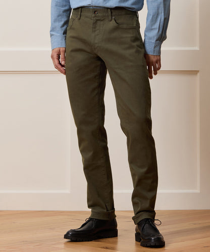 Todd Snyder Slim Fit 5-Pocket Chino - Olive Vine