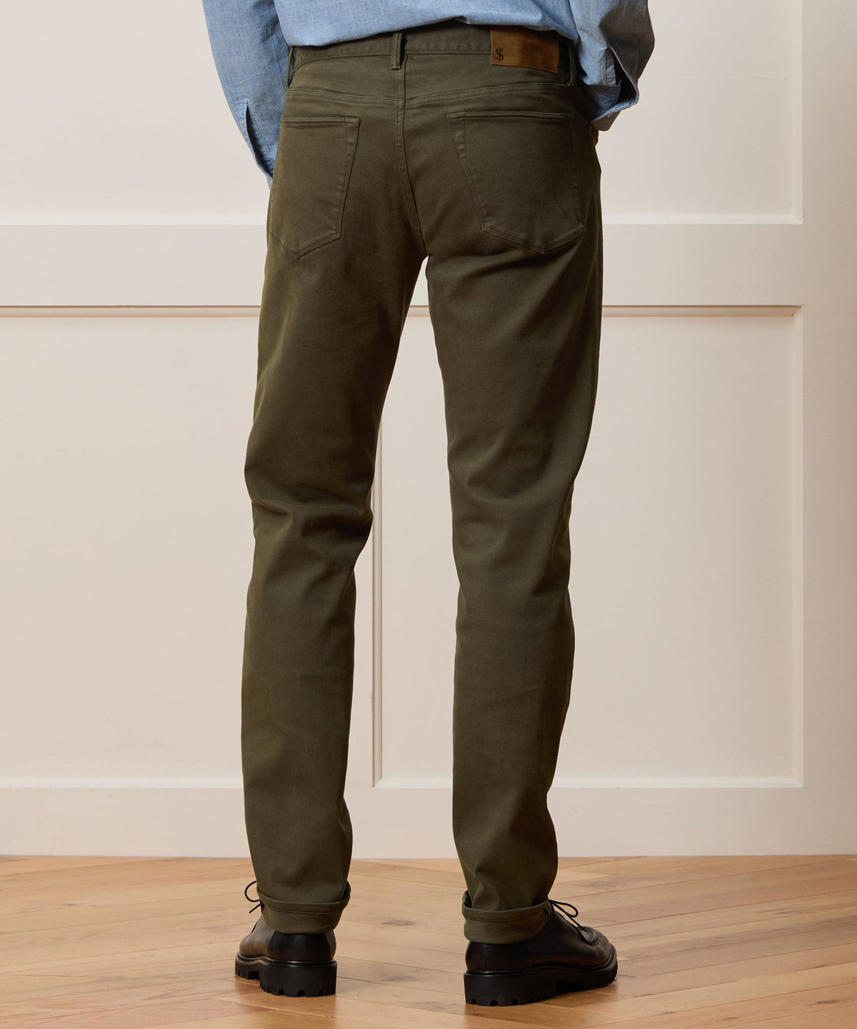 Todd Snyder Slim Fit 5-Pocket Chino - Olive Vine