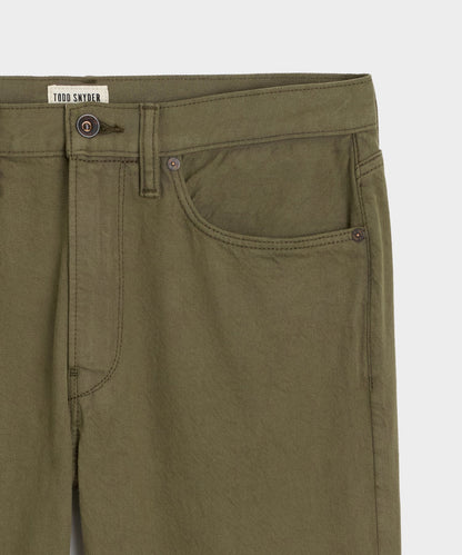 Todd Snyder Straight Garment-Dyed Jean - Olive