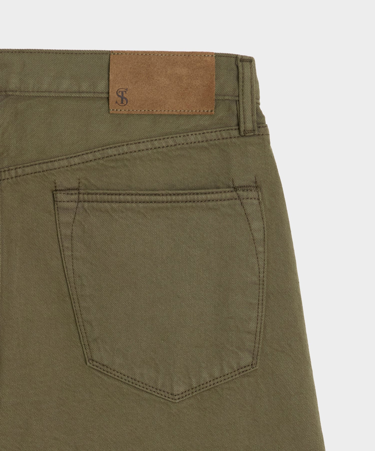 Todd Snyder Straight Garment-Dyed Jean - Olive