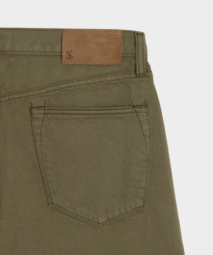 Todd Snyder Straight Garment-Dyed Jean - Olive