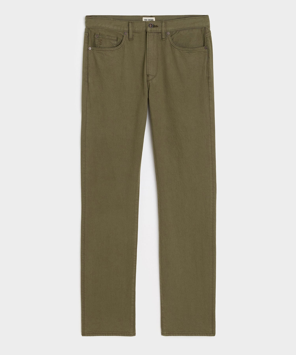 Todd Snyder Straight Garment-Dyed Jean - Olive