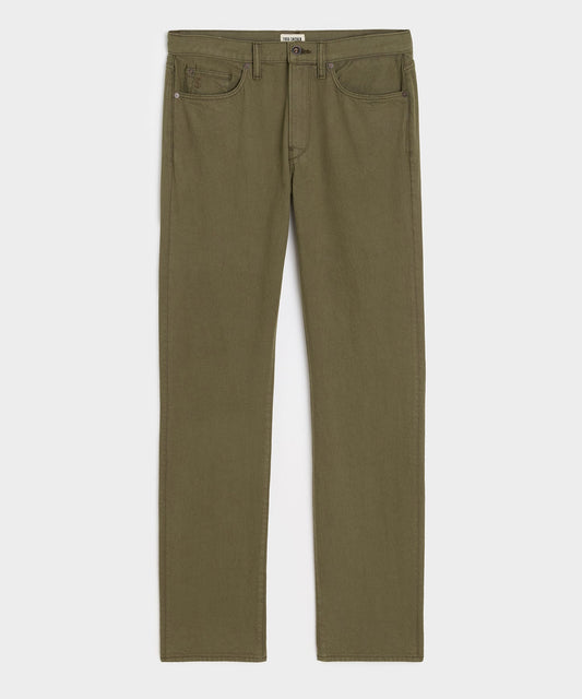 Todd Snyder Straight Garment-Dyed Jean - Olive