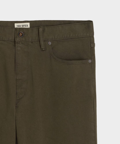 Todd Snyder Straight Fit 5-Pocket Chino - Olive Vine