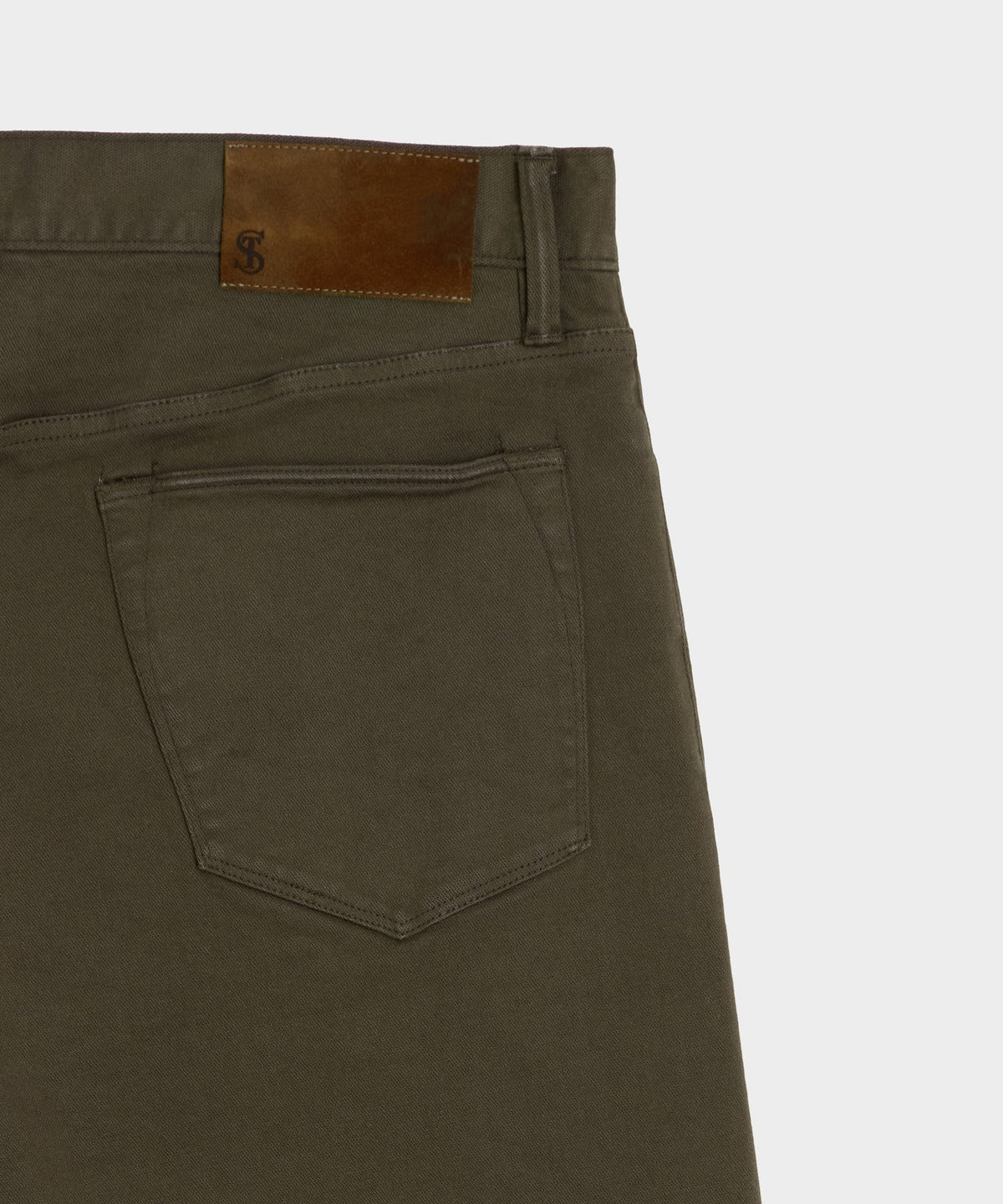 Todd Snyder Straight Fit 5-Pocket Chino - Olive Vine