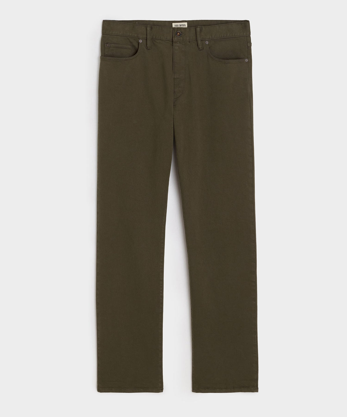 Todd Snyder Straight Fit 5-Pocket Chino - Olive Vine