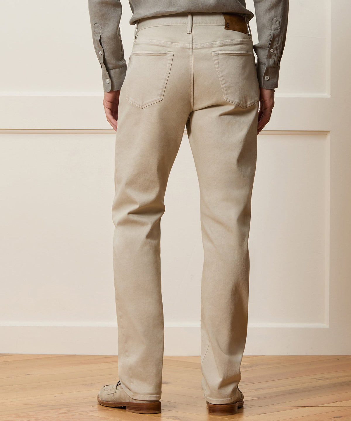 Todd Snyder Straight Fit 5-Pocket Chino - Stone