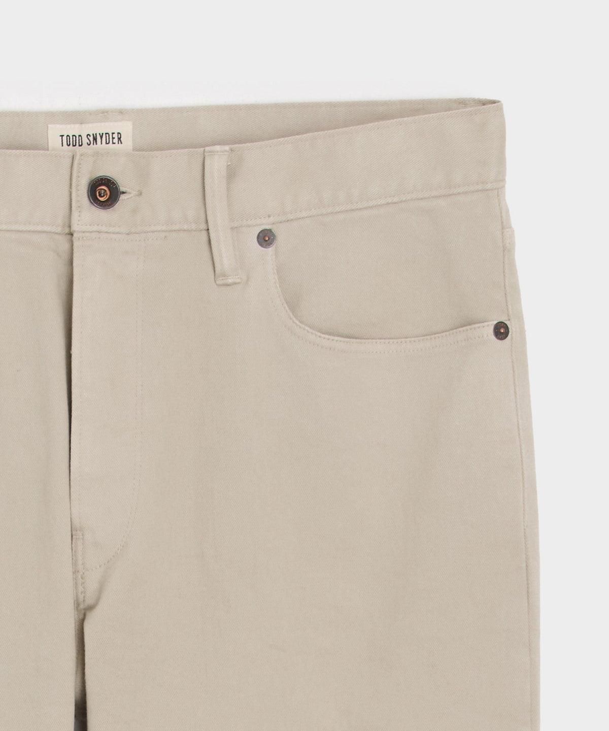 Todd Snyder Straight Fit 5-Pocket Chino - Stone