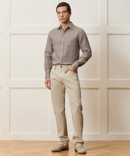 Todd Snyder Straight Fit 5-Pocket Chino - Stone