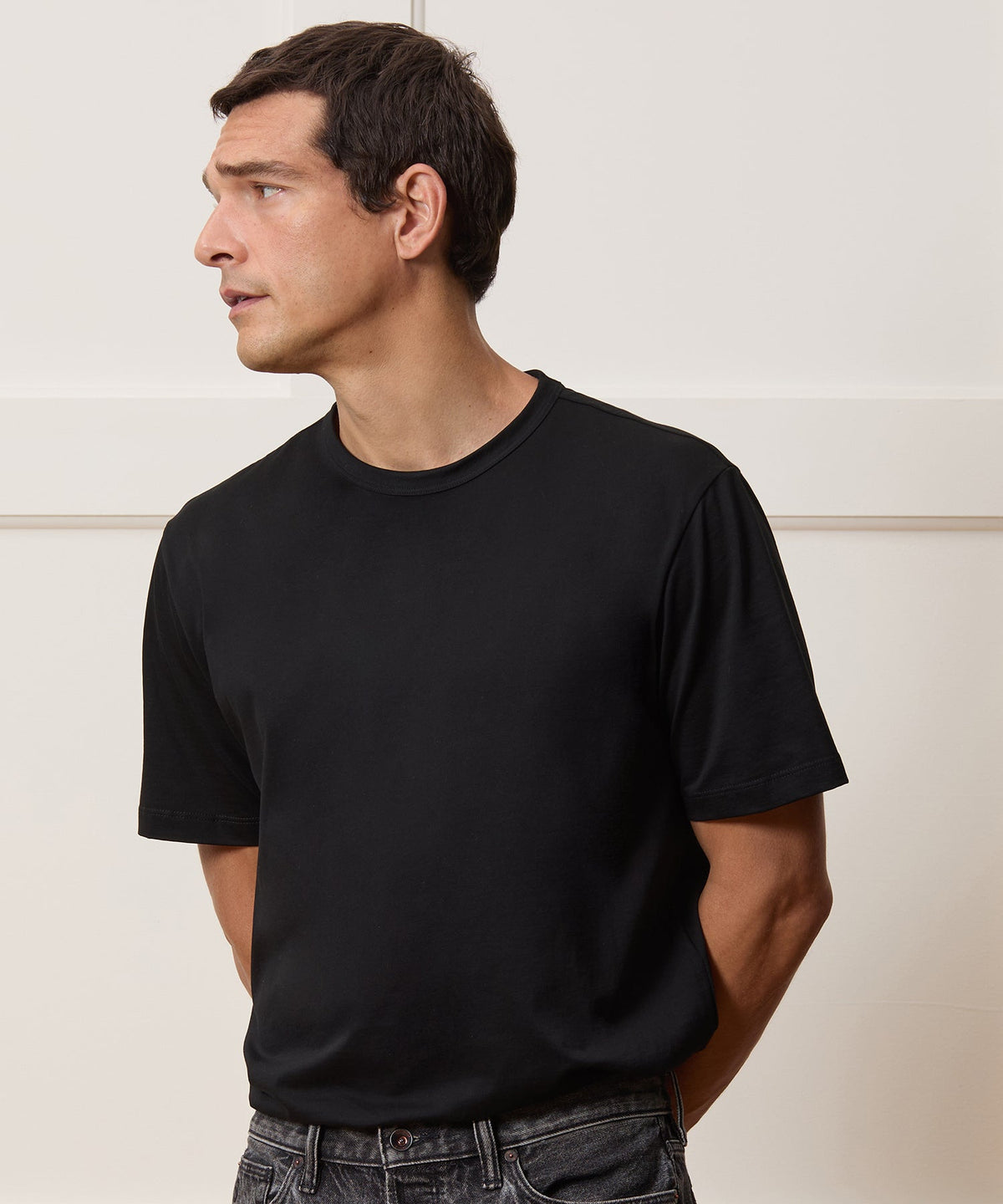Todd Snyder Luxe Jersey Tee - Black