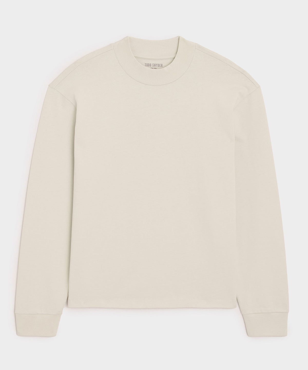 Todd Snyder Boxy Jersey Mockneck Tee - Chalk