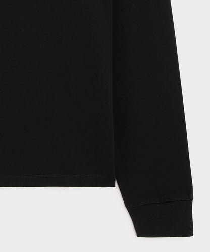 Todd Snyder Boxy Jersey Mockneck Tee - Black