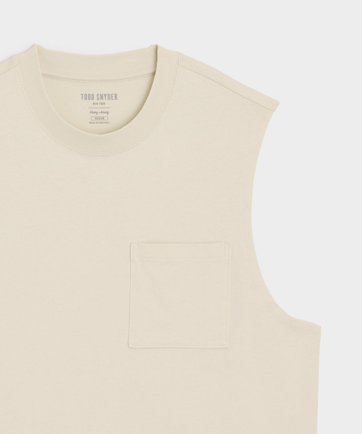 Todd Snyder Boxy Jersey Muscle Tank - Chalk