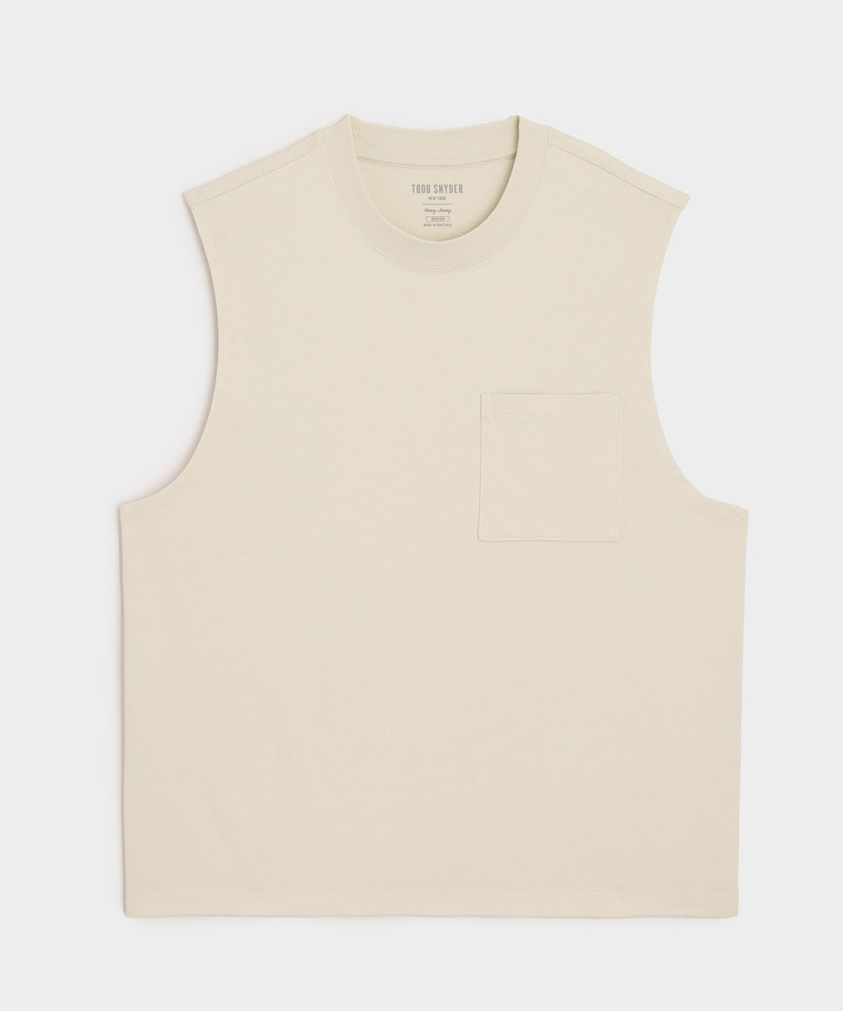 Todd Snyder Boxy Jersey Muscle Tank - Chalk