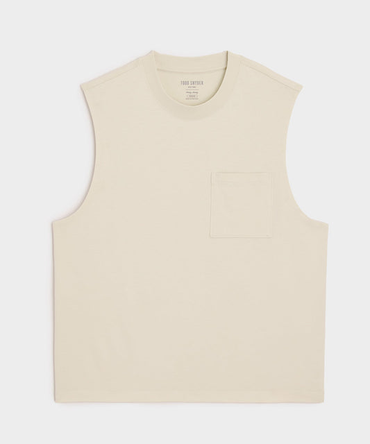 Todd Snyder Boxy Jersey Muscle Tank - Chalk