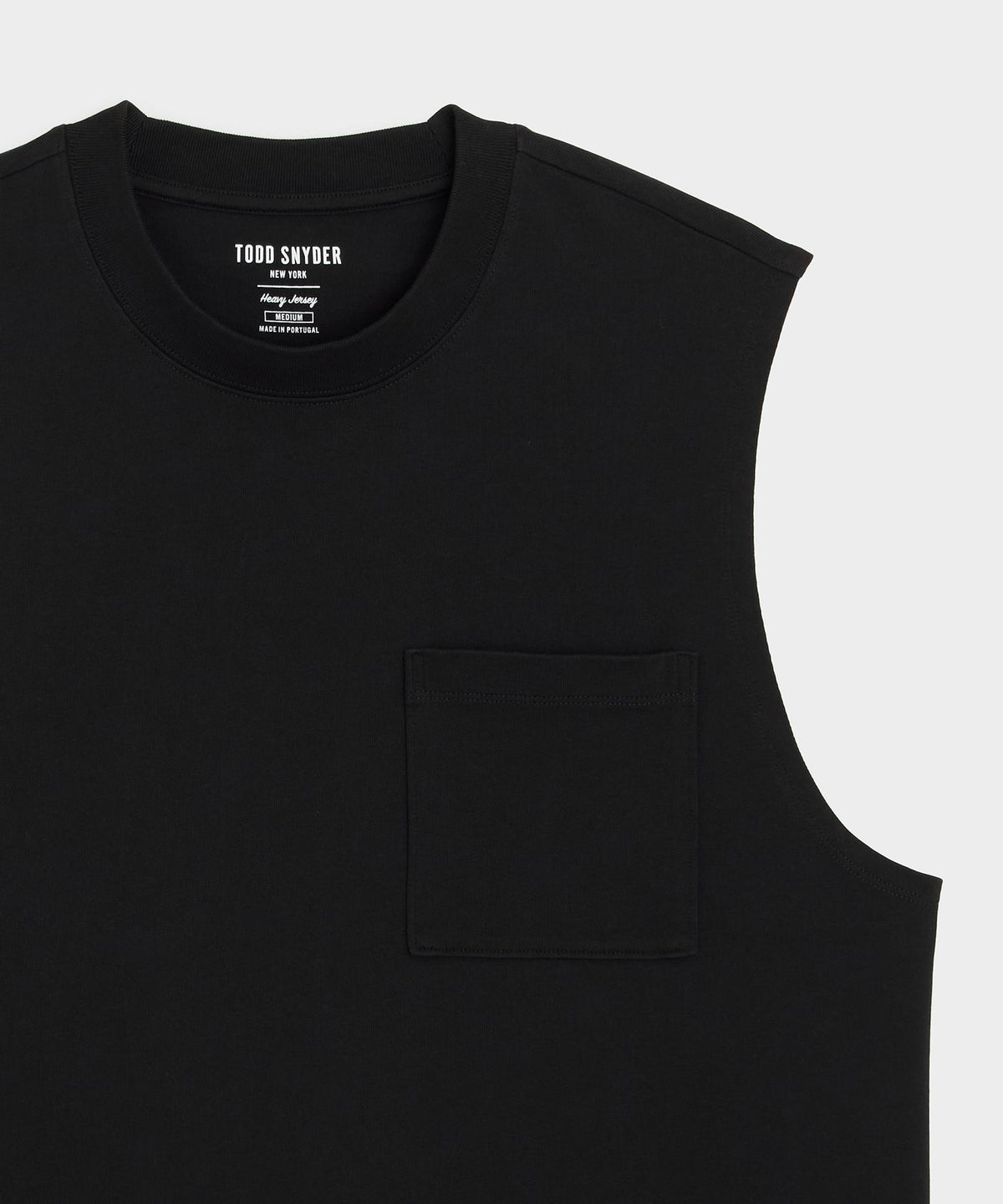 Todd Snyder Boxy Jersey Muscle Tank - Black