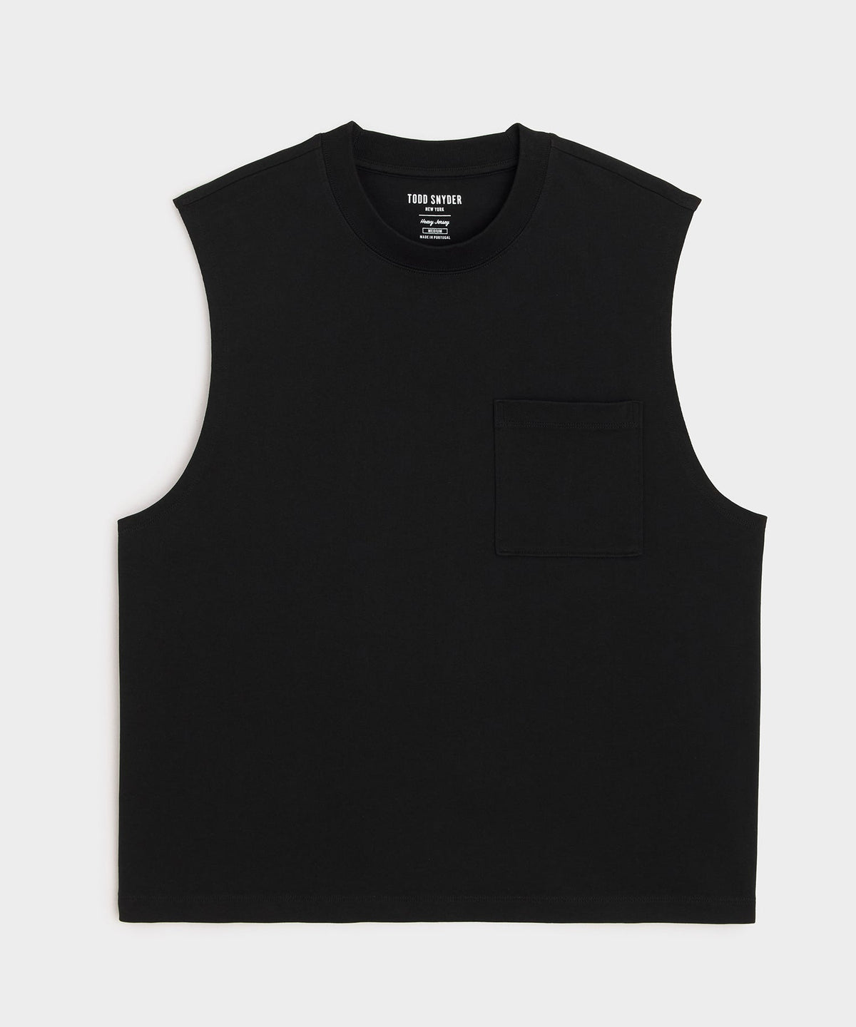 Todd Snyder Boxy Jersey Muscle Tank - Black