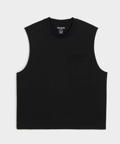 Todd Snyder Boxy Jersey Muscle Tank - Black